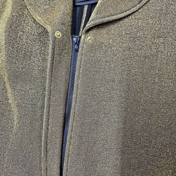 Twin Set Simona Barbieri Womens Gold Metallic Jacket Size Medium - Picture 8 of 14